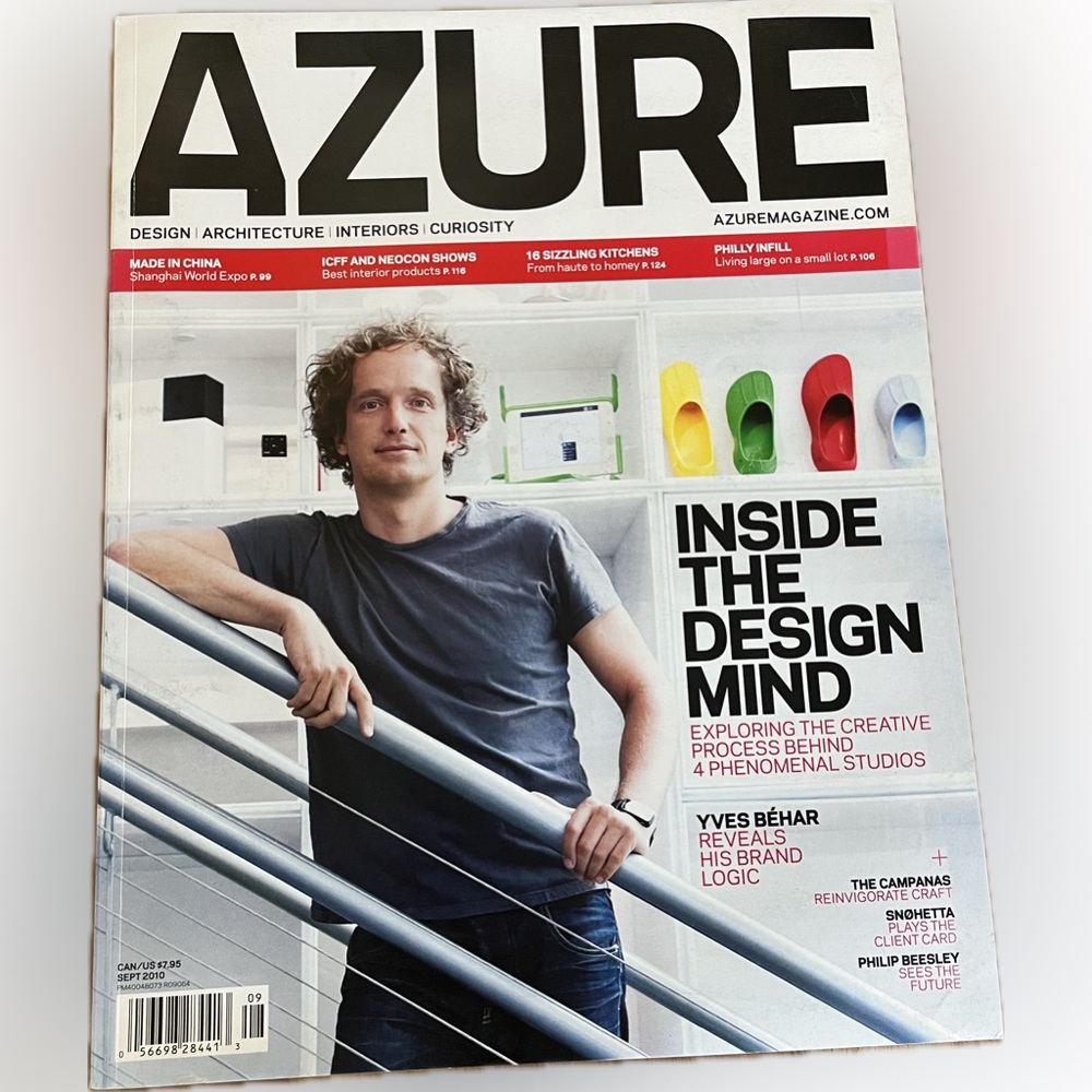 🎈2/$30 - AZURE Sept 2010. Issue 202. “Inside the Design Mind.”